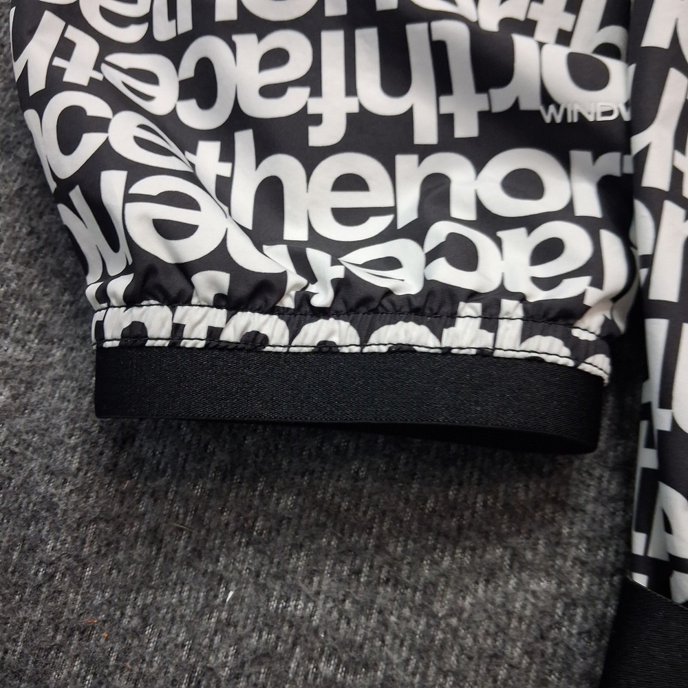 The North Face Mens Windwall Jacket Black White All Over Logo Print Large L - Picture 13 of 16